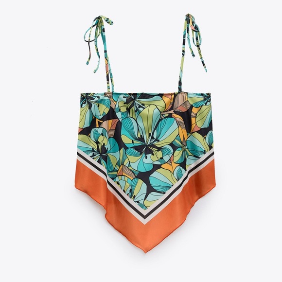 ZARA flowy print top - Picture 1 of 8